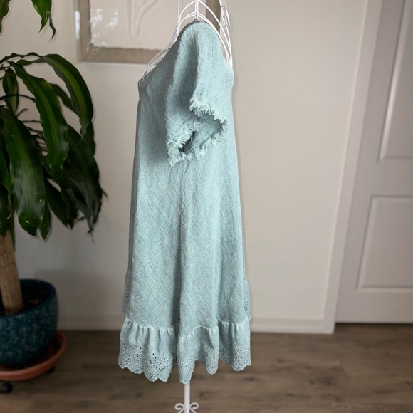 Sunny Studio Mini Turquoise Dress One Size Fits All Made in Italy - Picture 3 of 6